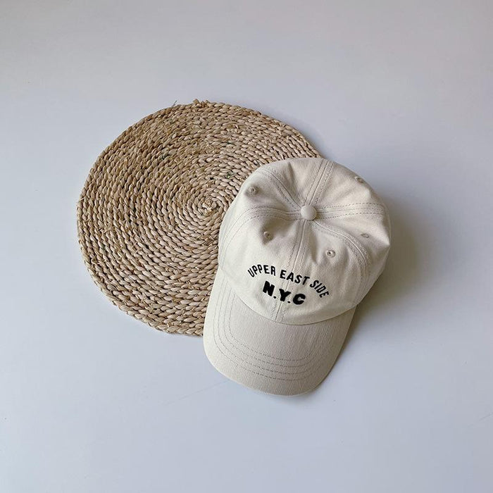 Parent-child Soft Top Embroidered Alphabet Visor Baseball Cap