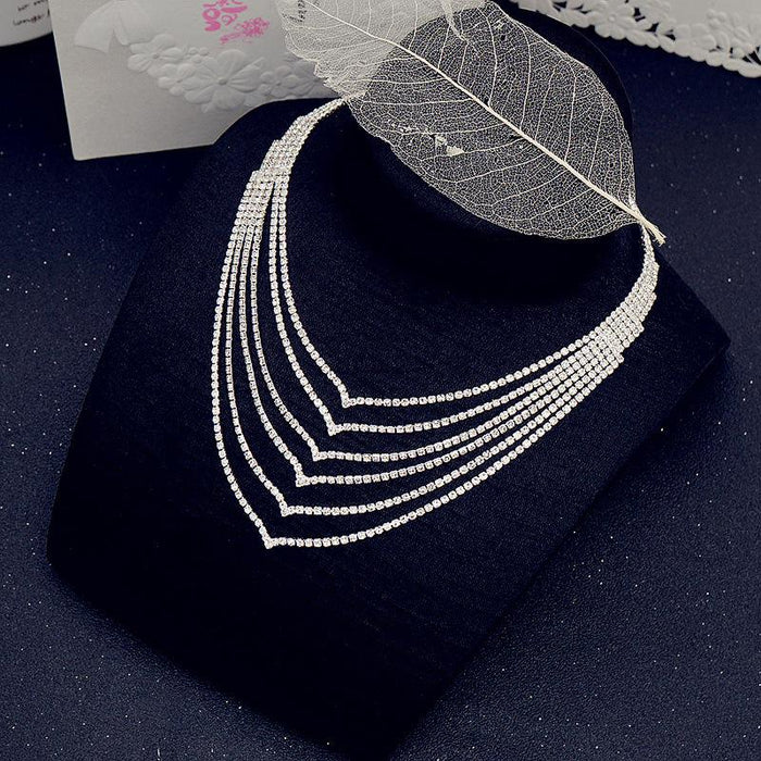 New Fashion Versatile Women's Jewelry Rhinestone Neck Chain
