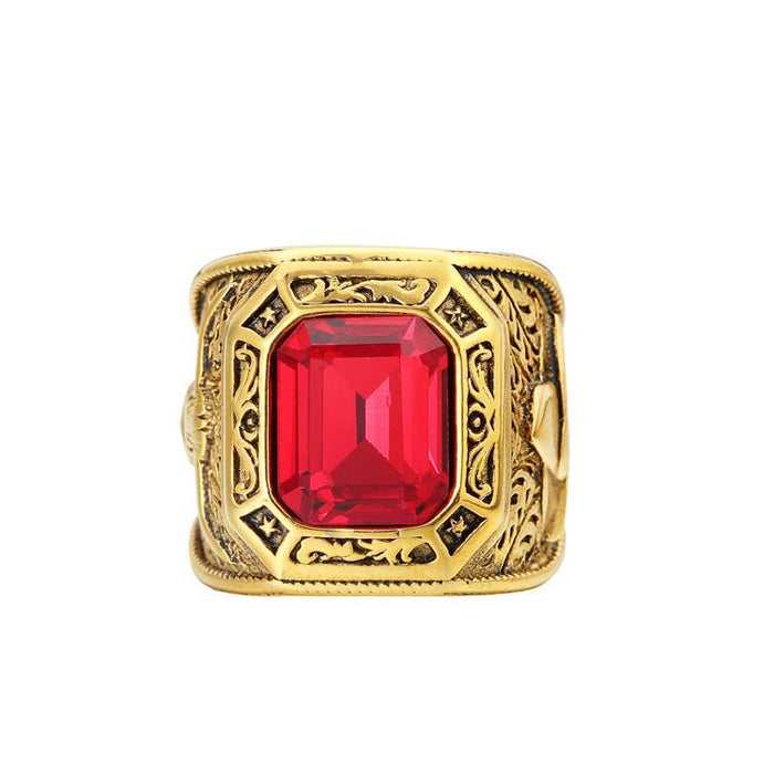 Jewelry Wholesale Personality Men's Retro Titanium Steel Ring