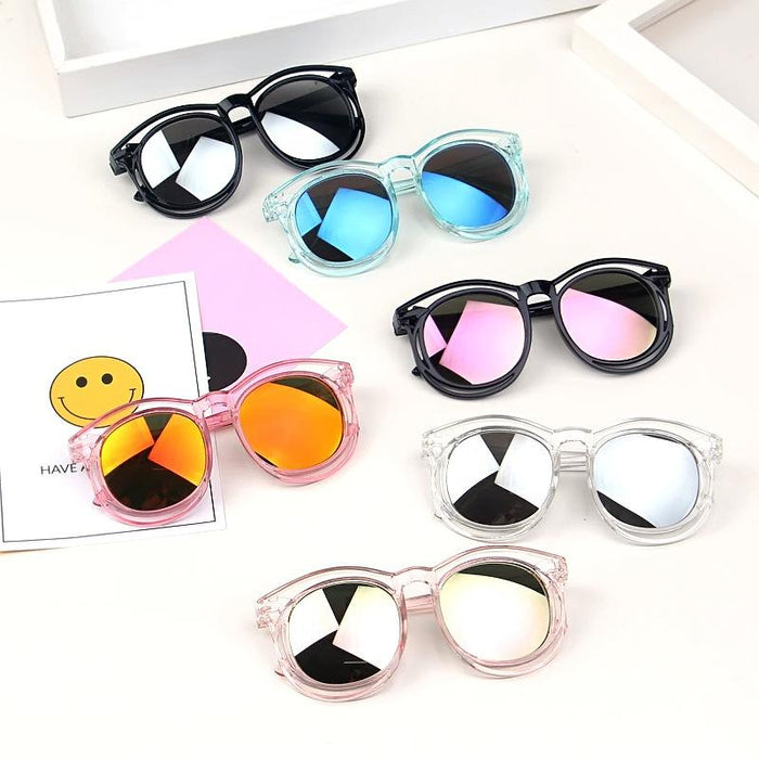 Children's Sunglasses round frame hollowed out colorful