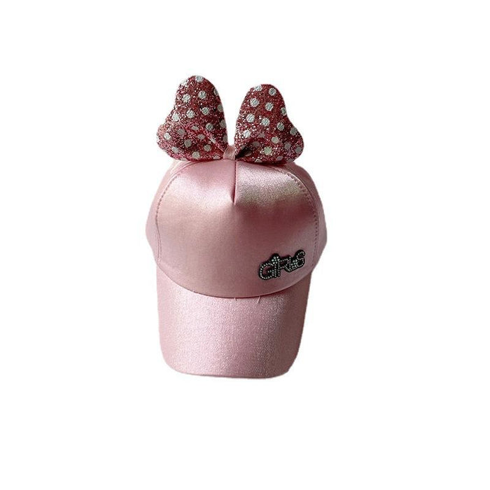 Cute Cartoon Sequin Bow Children's Baseball Cap
