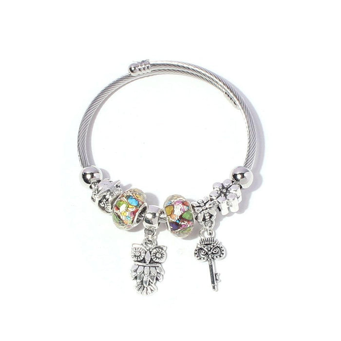 New Creative Butterfly Owl Cross Pendant Bracelet Accessories