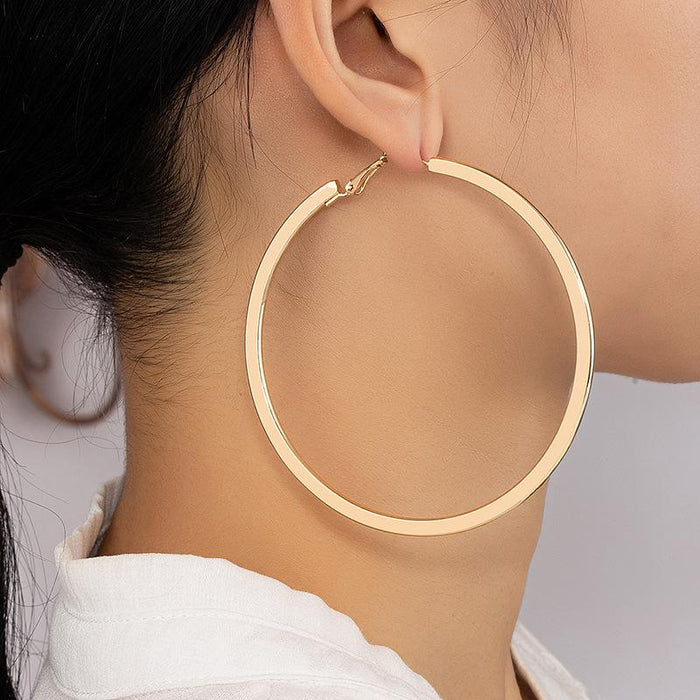 New Exaggerated Retro Geometric Circle Earrings