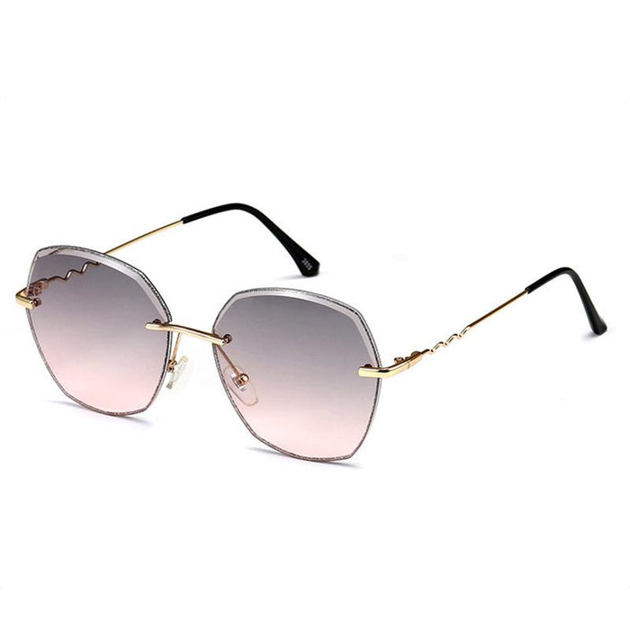 Metal sunglasses irregular Retro