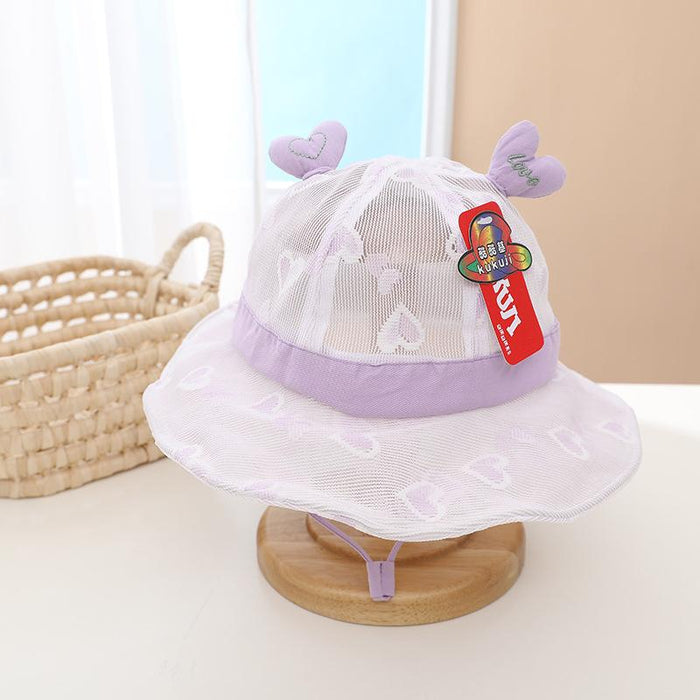 Summer Lace Cute Love Children's Mesh Hat