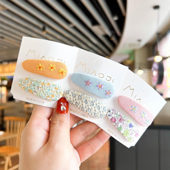 Children's hairpin fabric side clip