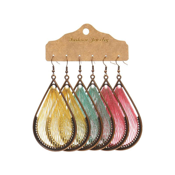 3 pairs/set Earrings Bohemian Style Jewelry X0X36207