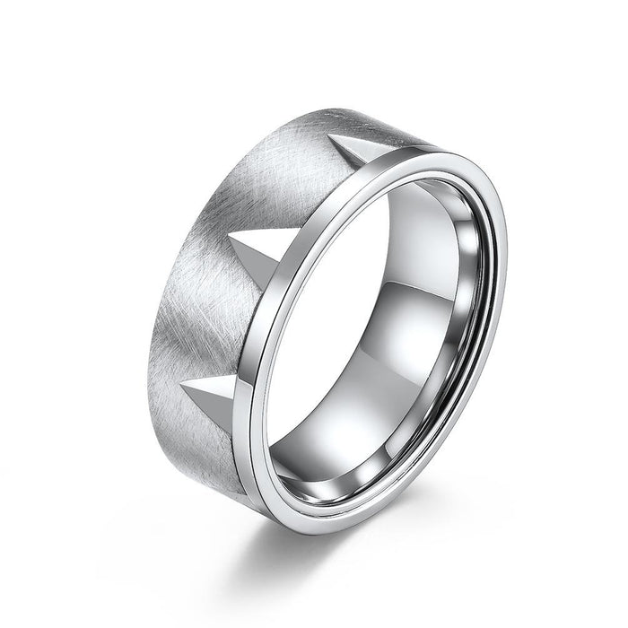 Men's Simple Fashion Retro Titanium Steel Ring Jewelry