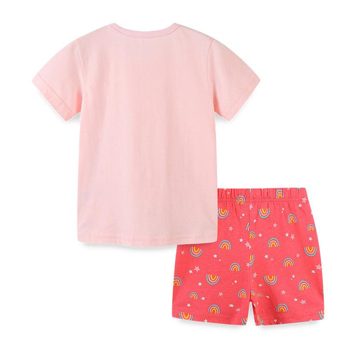 Children's suit short sleeved knitted suit