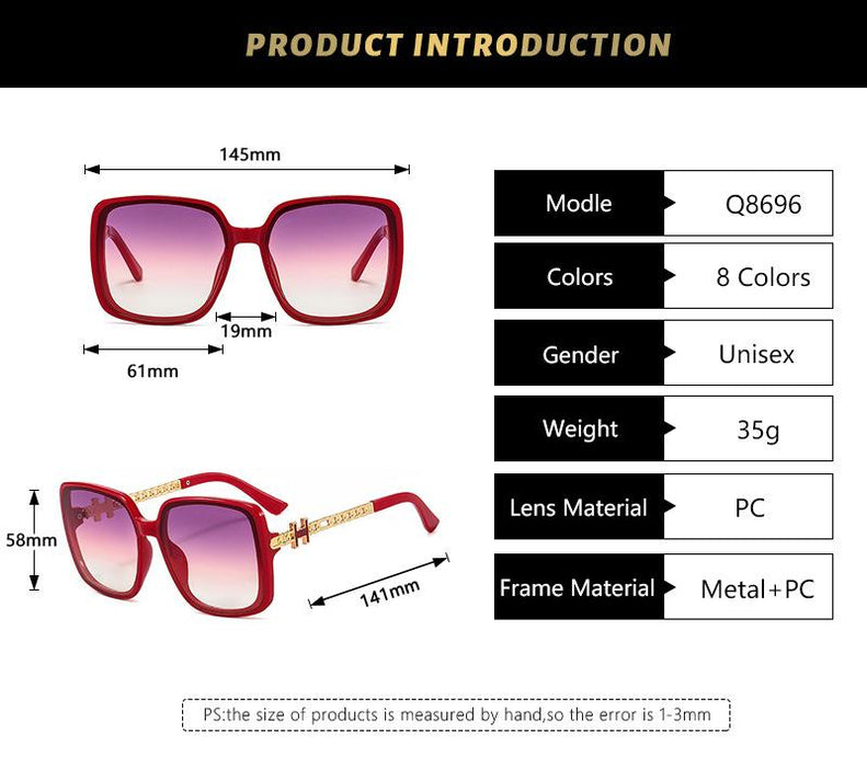 Large frame square Sunglasses