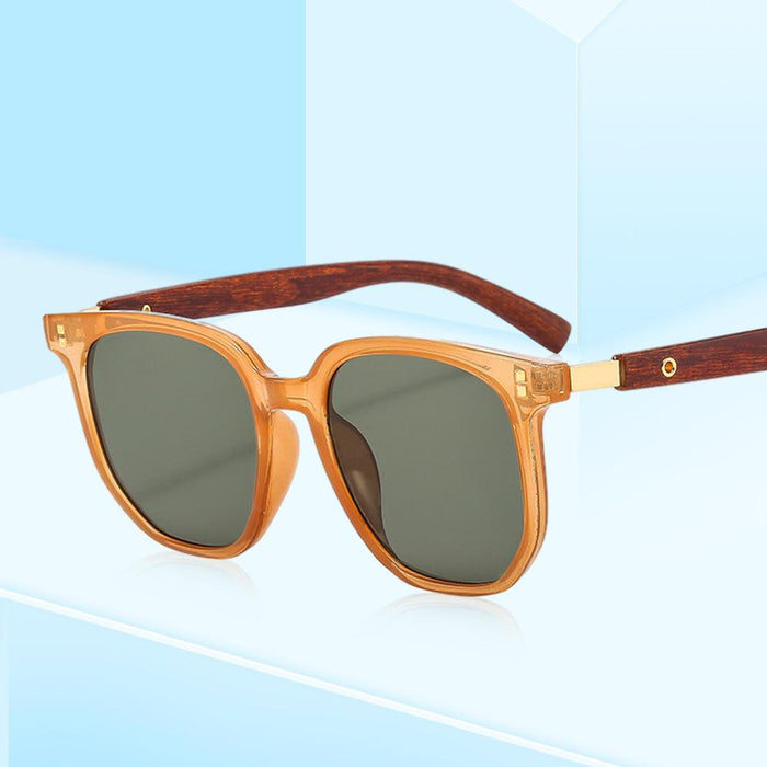 Square meter nail wood grain light luxury Sunglasses