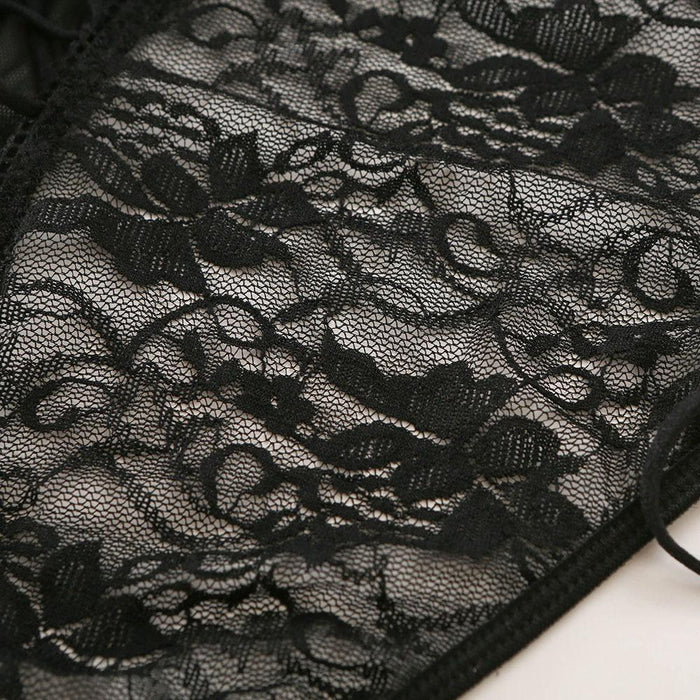 Flower Embroidered Patchwork Sexy Lingerie Bodysuit