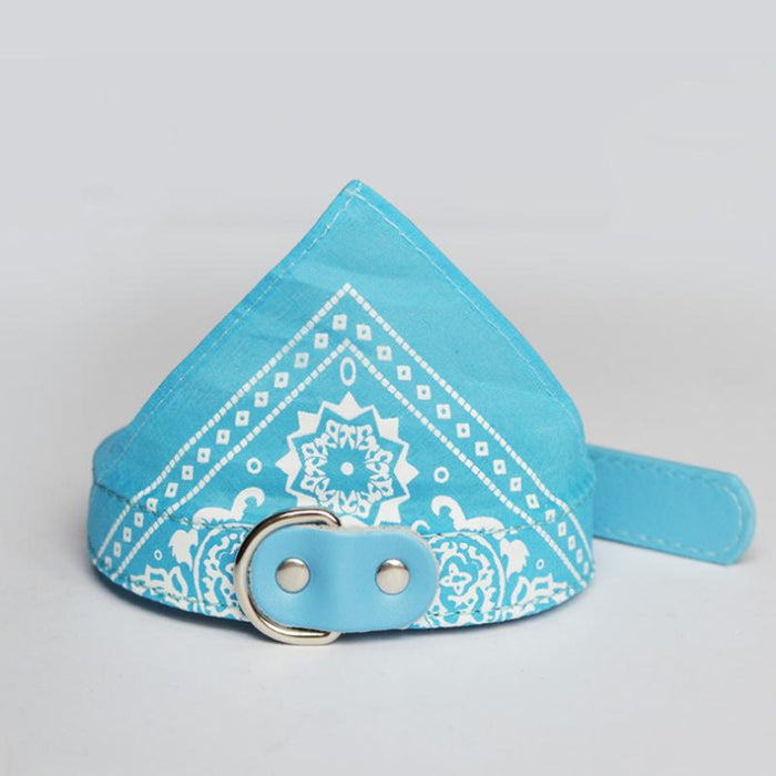 Adjustable dog cat collar with bib puppy scarf