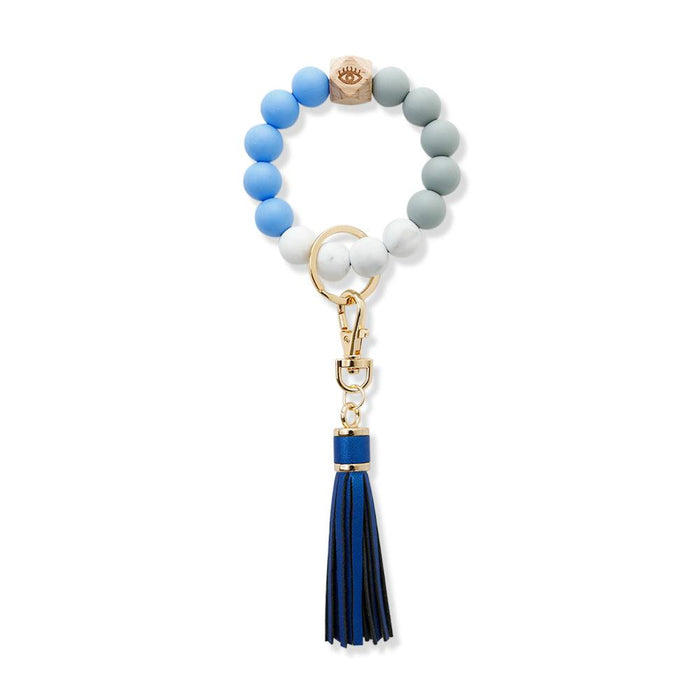 New Tassel Wood Bead Bracelet Silicone Bracelet Key Chain