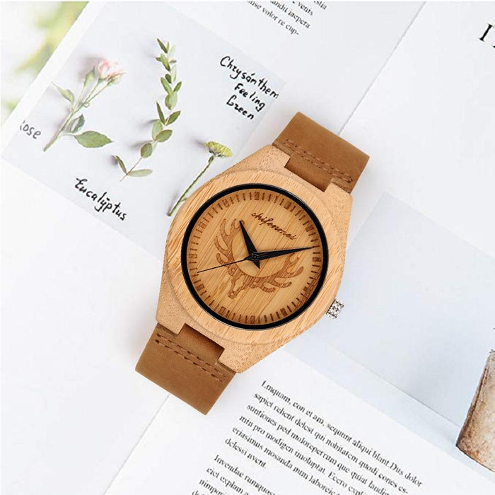 New Simple Fashionable Bamboo Wood Neutral Wood Quartz Watch