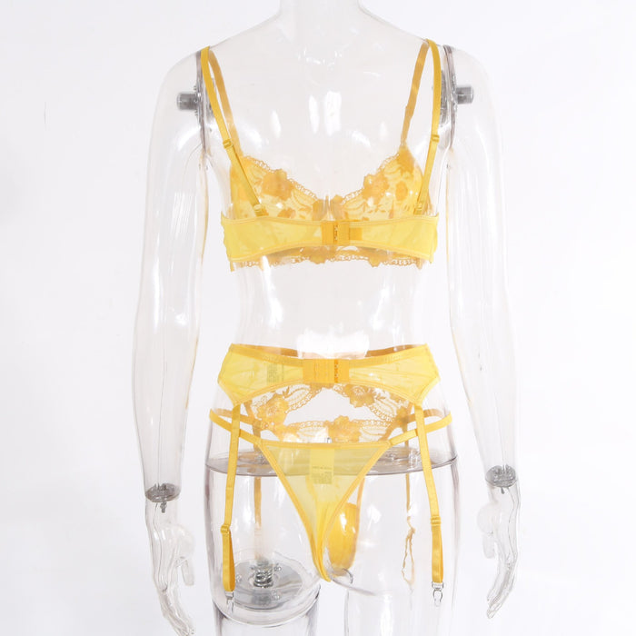 Sexy Women's Lingerie Lace Embroidery Underwear Set