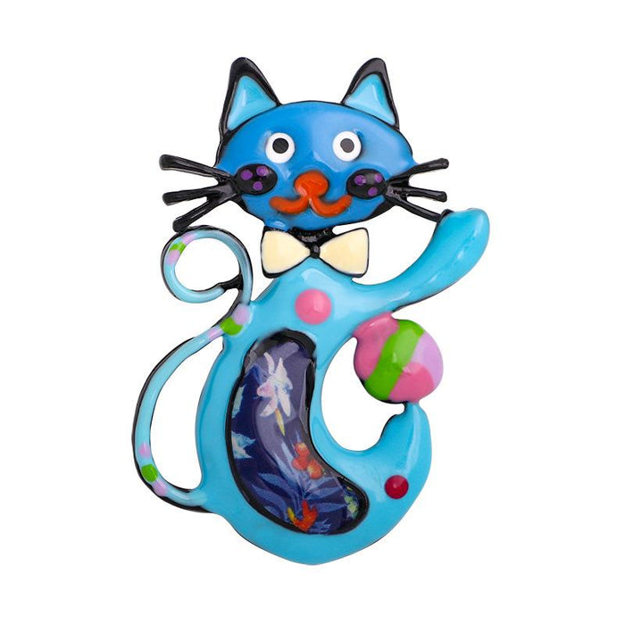 New Cartoon Hat Cat Brooch Creative Female Pin