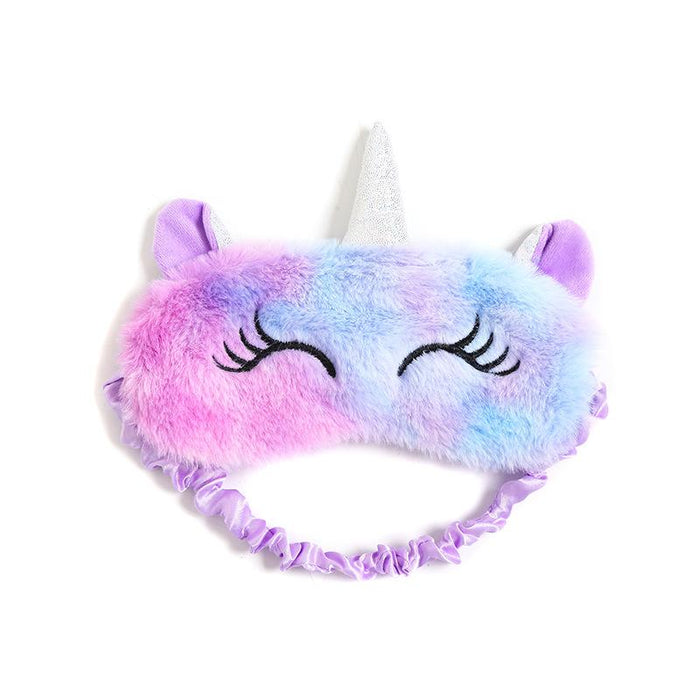 Cartoon Cute Plush Shading Unicorn Blindfold Eye Mask