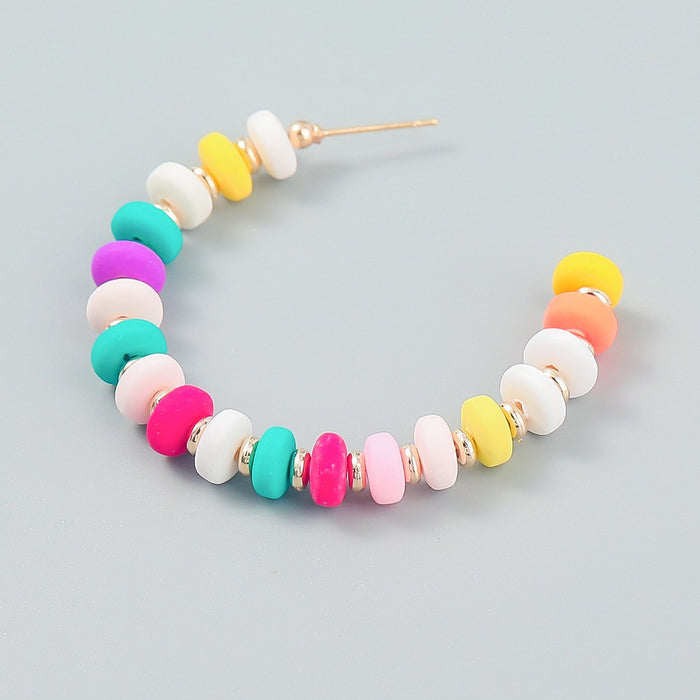 Creative Personality Geometric Hand Woven Beads Earrings