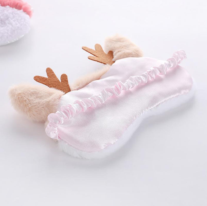 Cartoon Cute Embroidered Elk Fox Shade Blindfold Eye Mask