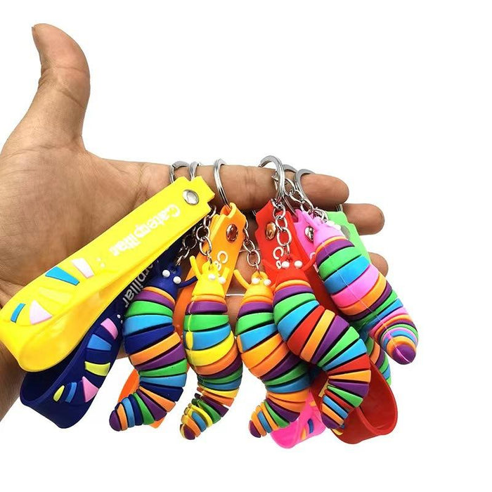 Caterpillar Cartoon Keychain