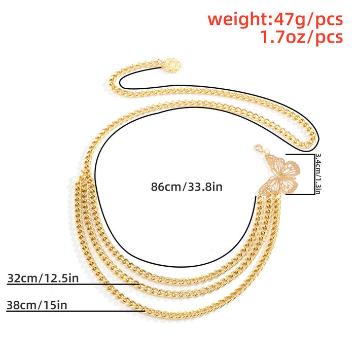 New Hollow Butterfly Women Waist Chain Body Chain