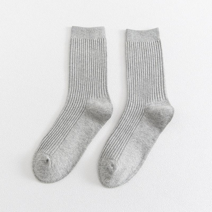 New Solid Color Cotton Socks Casual Breathable Cotton Socks