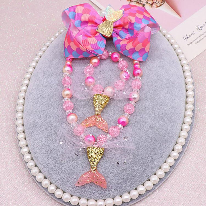 New Children's Necklace Set Fishtail Shell Accessories