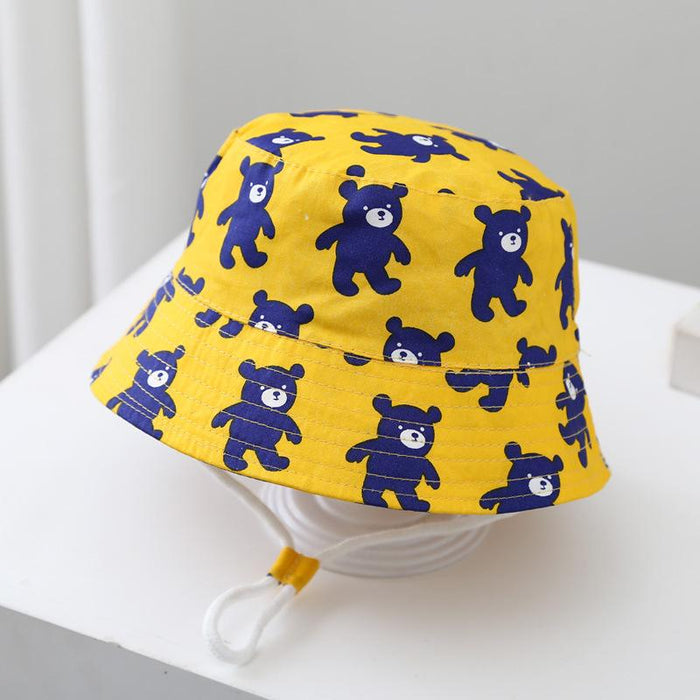 Summer Cartoon Print Children's Outdoor Mesh Hat