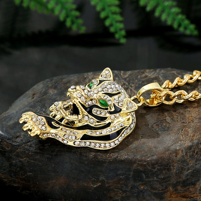 Punk Hip-hop Letter Full Diamond Necklace