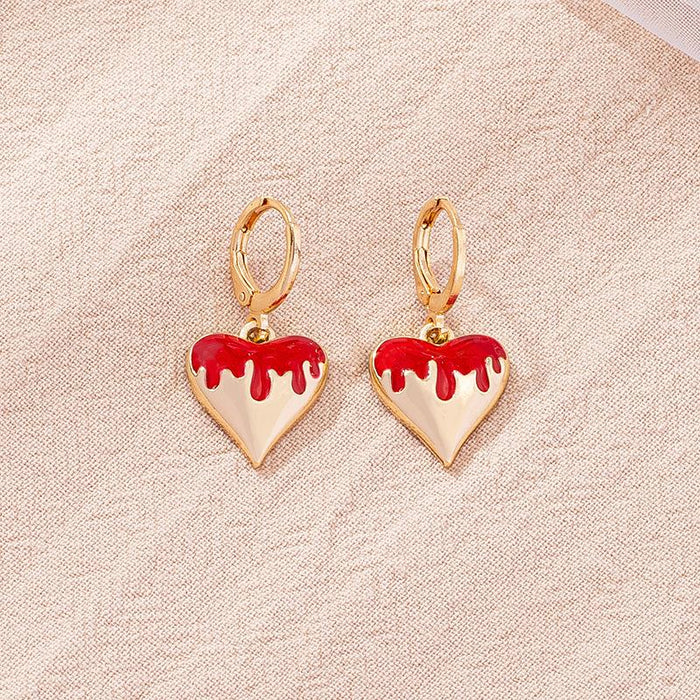 New Love Water Drops Shiny Personality Earrings