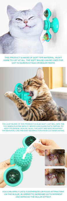 Cat Pinwheel Toy Funny Massage Rotary Cat Toy