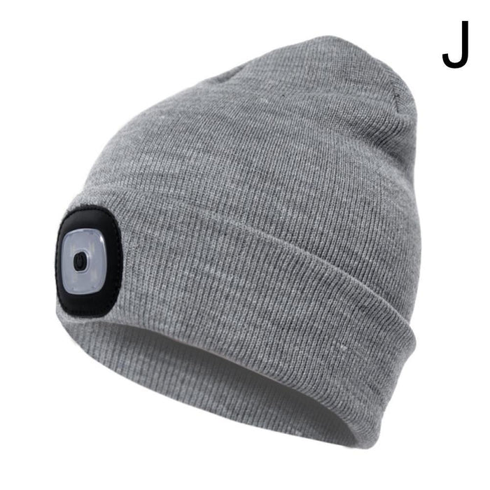 Rechargeable Usb Led Light Keep Warm Beanie