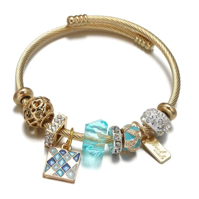 Geometric Round Pendant Bracelet