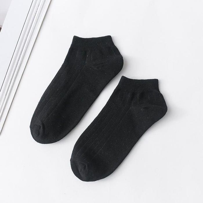 New Solid Color Boat Socks Short Low Cotton Socks