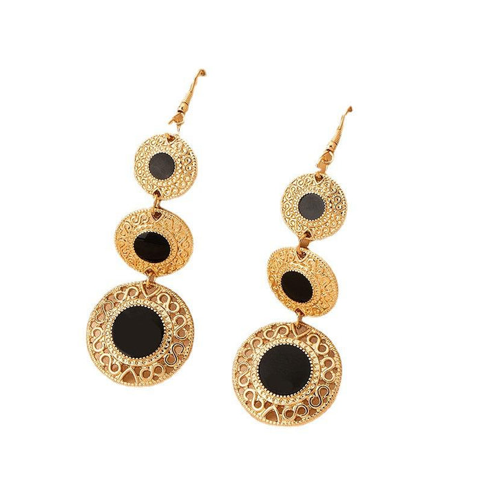 New Women's Retro Personality Geometric Oil Drop Earrings