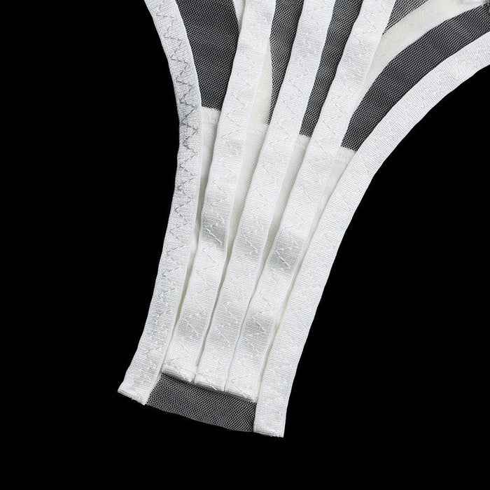 Women's Mesh Lingerie Sexy Stitching Push Up Underwear Set