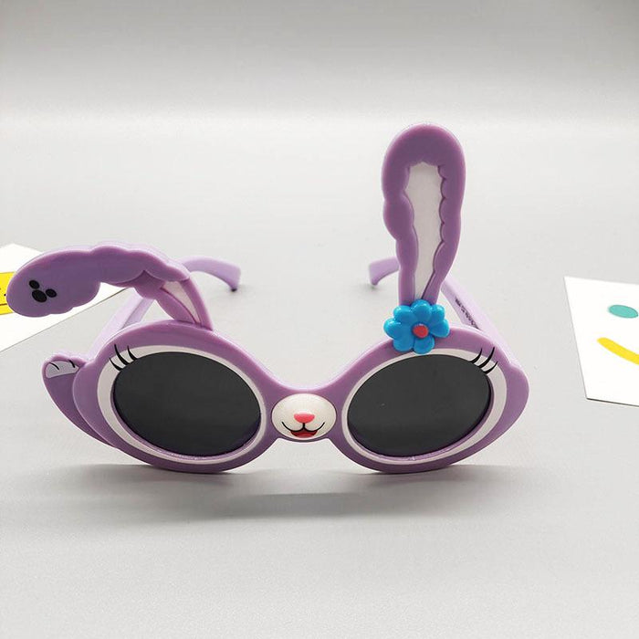 Cute Cartoon Ear Shape Children's Round Frame Sunglasses