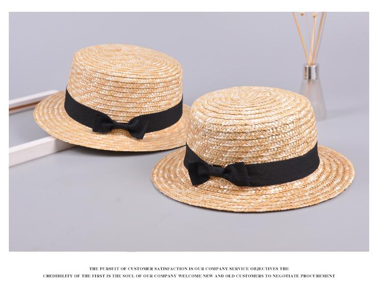 Summer Boys and Girls Bow Princess Beach Straw Hat