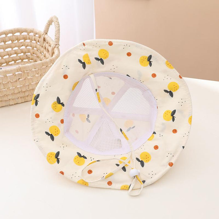 Summer Cute Bow Children's Breathable Mesh Fisherman Hat