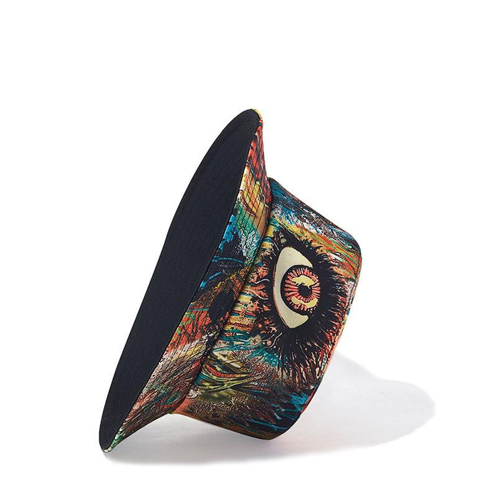 Outdoor Double-sided Graffiti Sunshade Hat Fisherman's Hat
