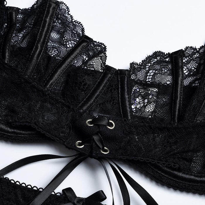 Fashion Lace Suspender Underwear Sexy Lingerie Two-piece Set