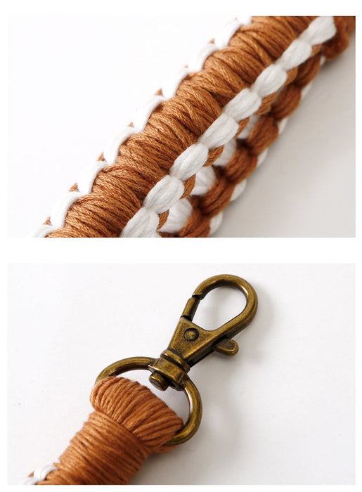 Vintage Hand Woven Wristband Key Chain Pendant