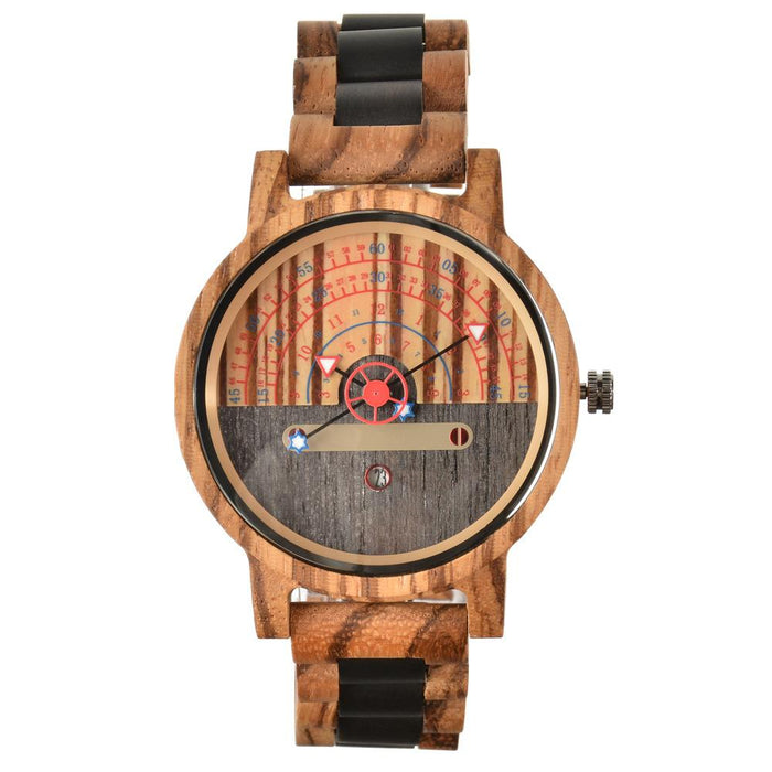 New Leisure Personality Trend Black Technology Concept Wooden Watch