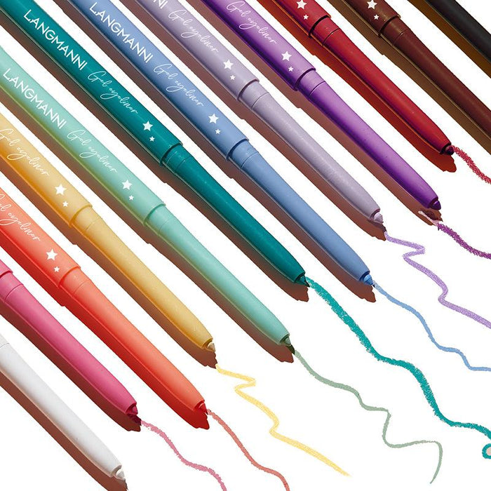 12 colour Eyeliner suit with no makeup and no matte finish.
