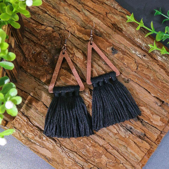 Bohemian Handwoven Ethnic Tassel Earrings