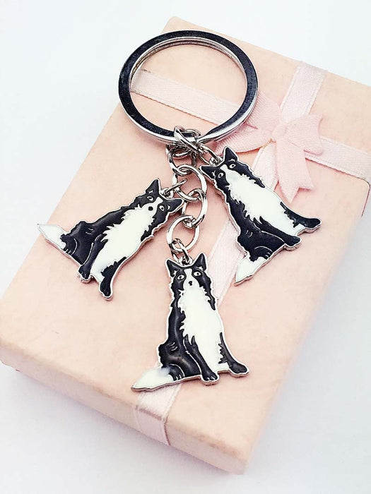 Cartoon Pet Dog Metal Keychain