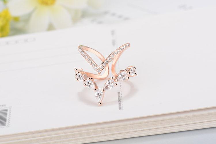 Personalized Fashion Irregular Double-layer Open Ring