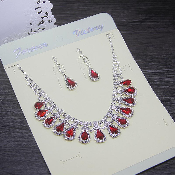 Personalized Fashion Female Jewelry Necklace Earrings Two Piece Set