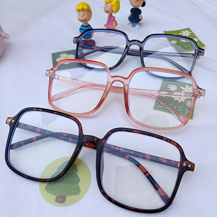 Blue Light Proof Square Eye Protection Large Frame Glasses